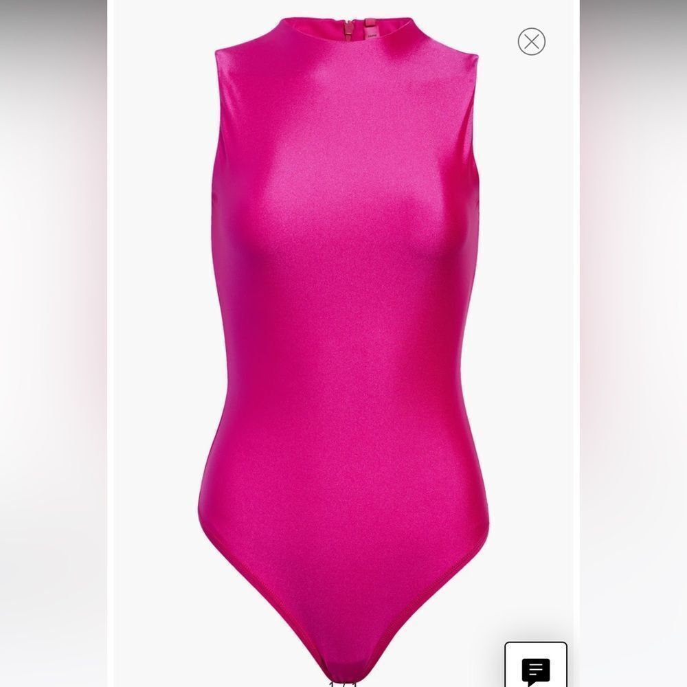 Skims Disco Sleeveless Mock Neck Bodysuit